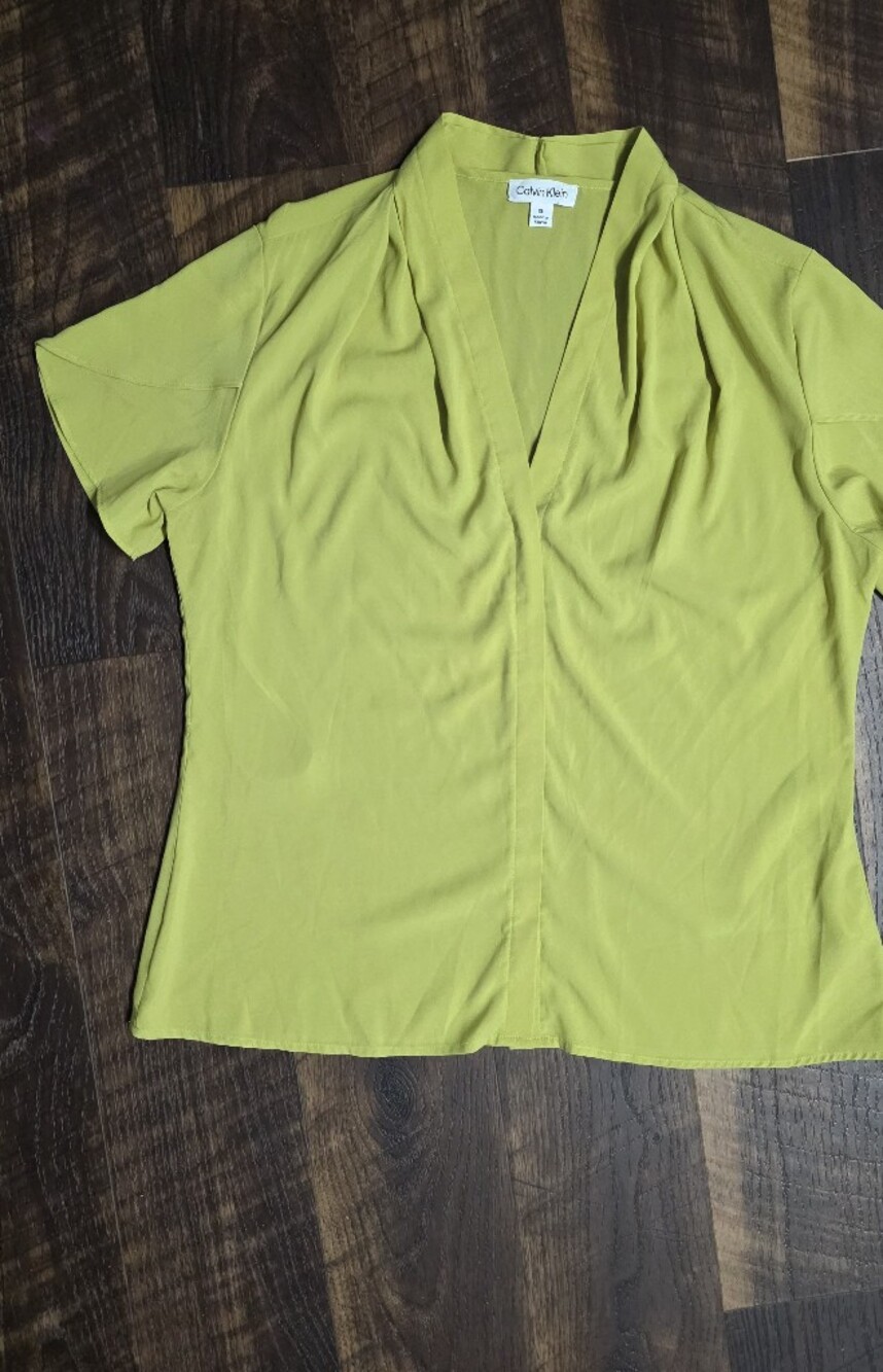 Calvin Klein Bright Lime Green Blouse